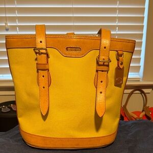 Dooney & Bourke Yellow and Tan Tote Bag